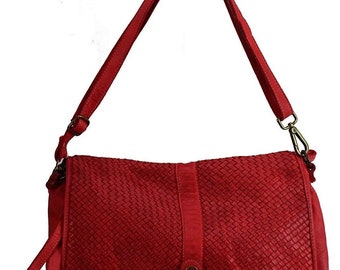 BZNA Bag Lola Rot rosso Italy Designer Clutch Umhängetasche Damen Handtasche Schultertasche Tasche Leder Shopper Neu