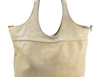 BZNA Bag Wiara Taupe Italy Designer Damen Handtasche Schultertasche Tasche