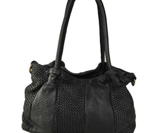 Borsa BZNA Vesna Black Italy Designer Messenger Borsa da donna in pelle