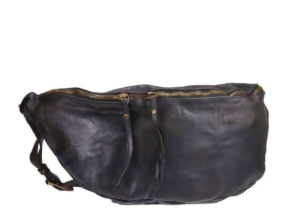 Black designer belt bag hot sale