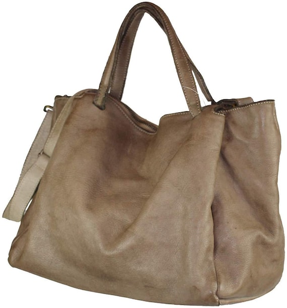 BZNA Bag Diana Taupe Schlamm Italy Designer Damen Handtasche