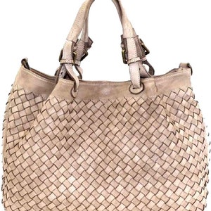 BZNA Bag Fina small beige Lederfarben Italy Designer Damen Handtasche Schultertasche Tasche Schafsleder Shopper Neu Bild 3