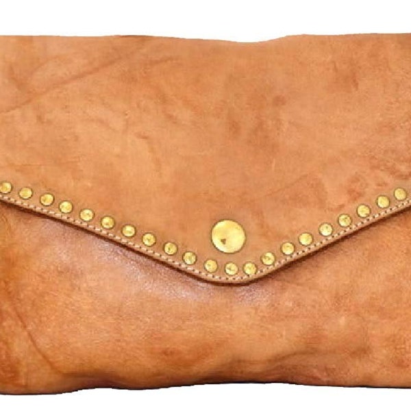 BZNA Bag Donia cognac clutch Italy designer women's handbag shoulder bag bag sheepskin shopper new