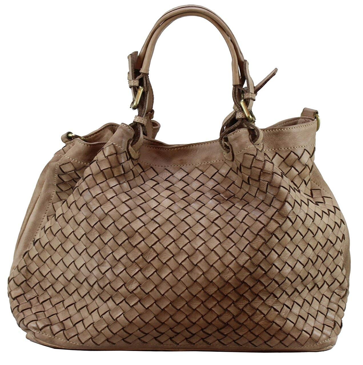 BZNA Bag Rene Beige Italy Designer Braided Women's Handbag - Etsy Norway