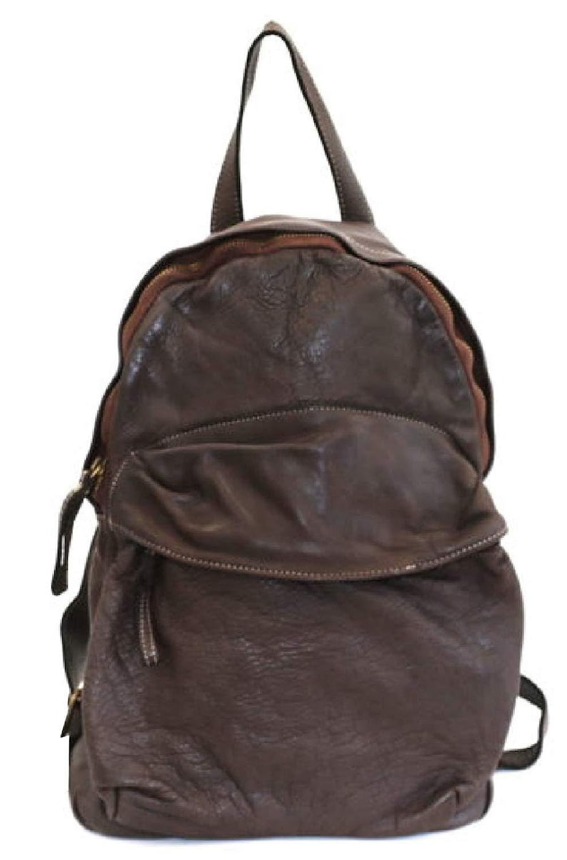 BZNA Bag Noah brown moro backpacker designer backpack women/'s handbag shoulder bag leather Nappa ItalyNew