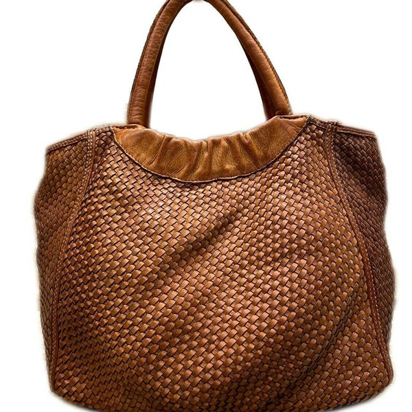 BZNA Bag Madita Cognac Italy Designer Damen Handtasche Schultertasche Tasche