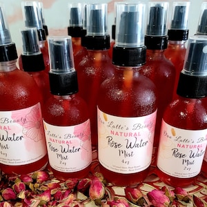 ROSEWATER MIST Infused With Rose Petals/ Refreshing/Toner image 1