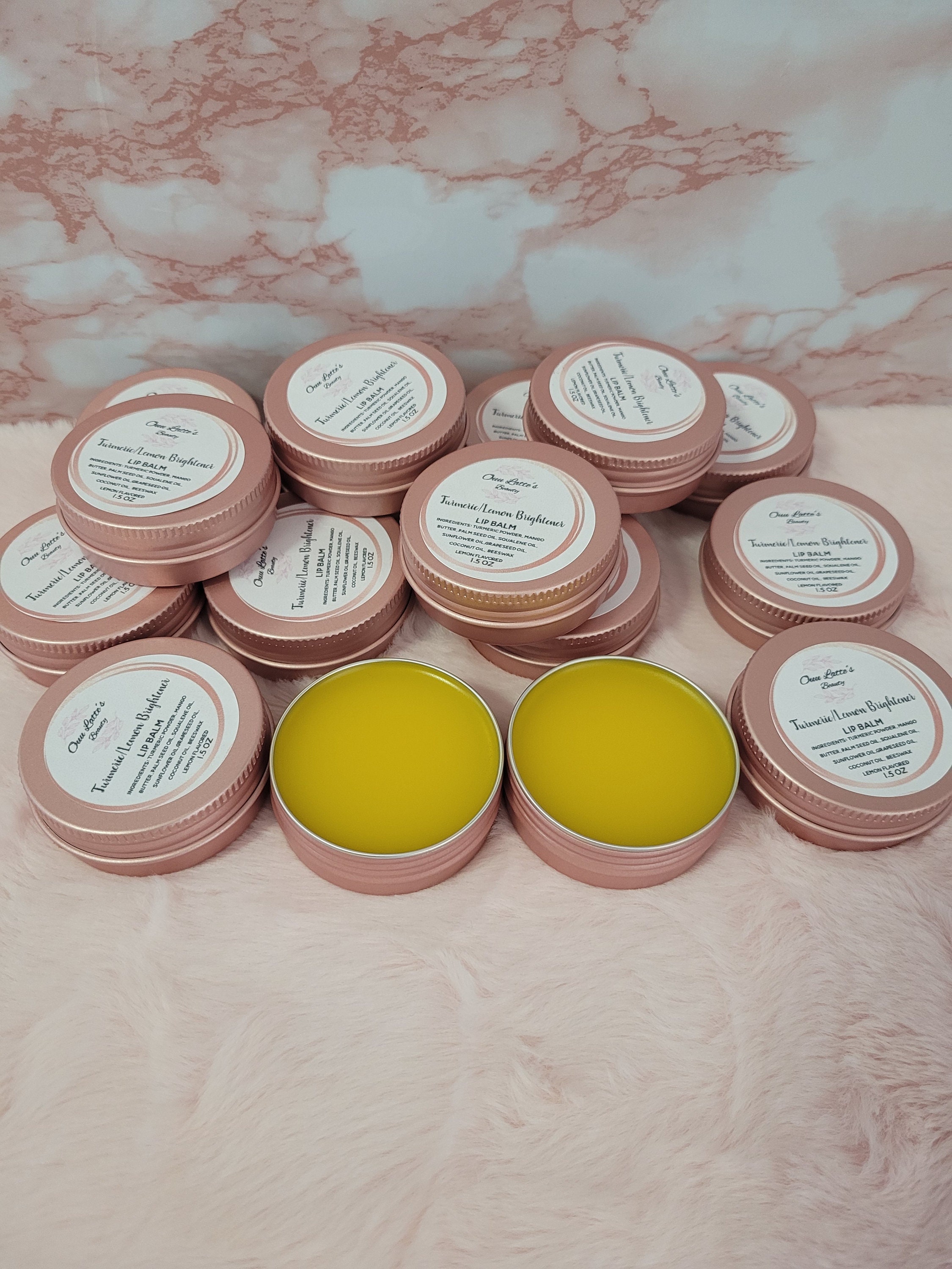 Zitronen-Kurkuma Lippenbalsam – 2 Stück, Mit Vitamin C, Gegen Trockene Lippen & Für Weichere Lippen