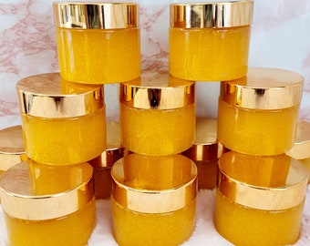 TURMERIC/LEMON Brightener/Lip Scrub/All Natural/Dark Lips Remedy/Lemon Flavor/FREE  Scrub Brush Included