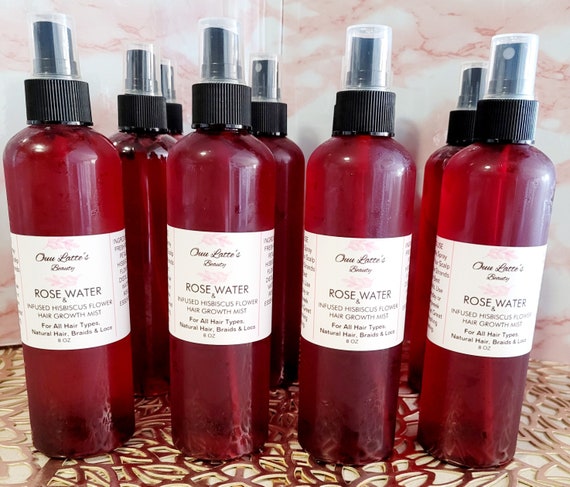 Refreshing Rose Water & Infused Hibiscus Flower Hair Growth - Etsy Refreshing Rose Water & Infused Hibiscus Flower Hair Growth - Etsy