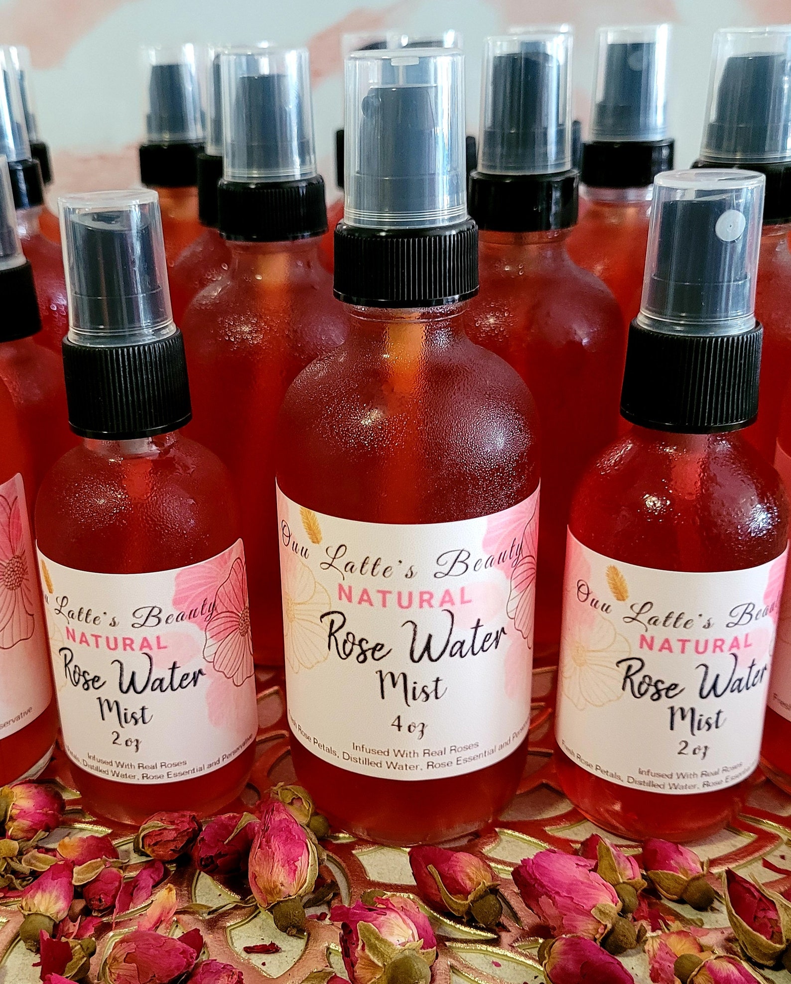 Rose Water Mist Infused With Real Roses Etsy