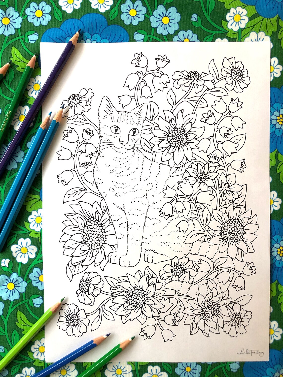 Serendipity PDF printable coloring page Instant Download