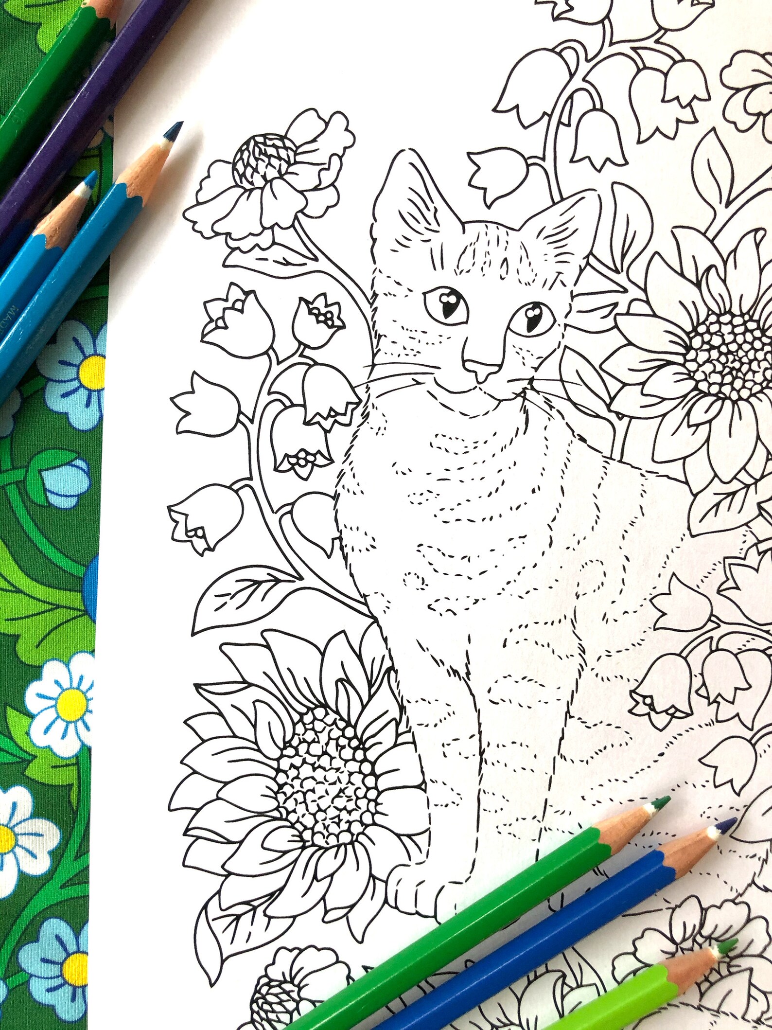 Serendipity PDF printable coloring page Instant Download