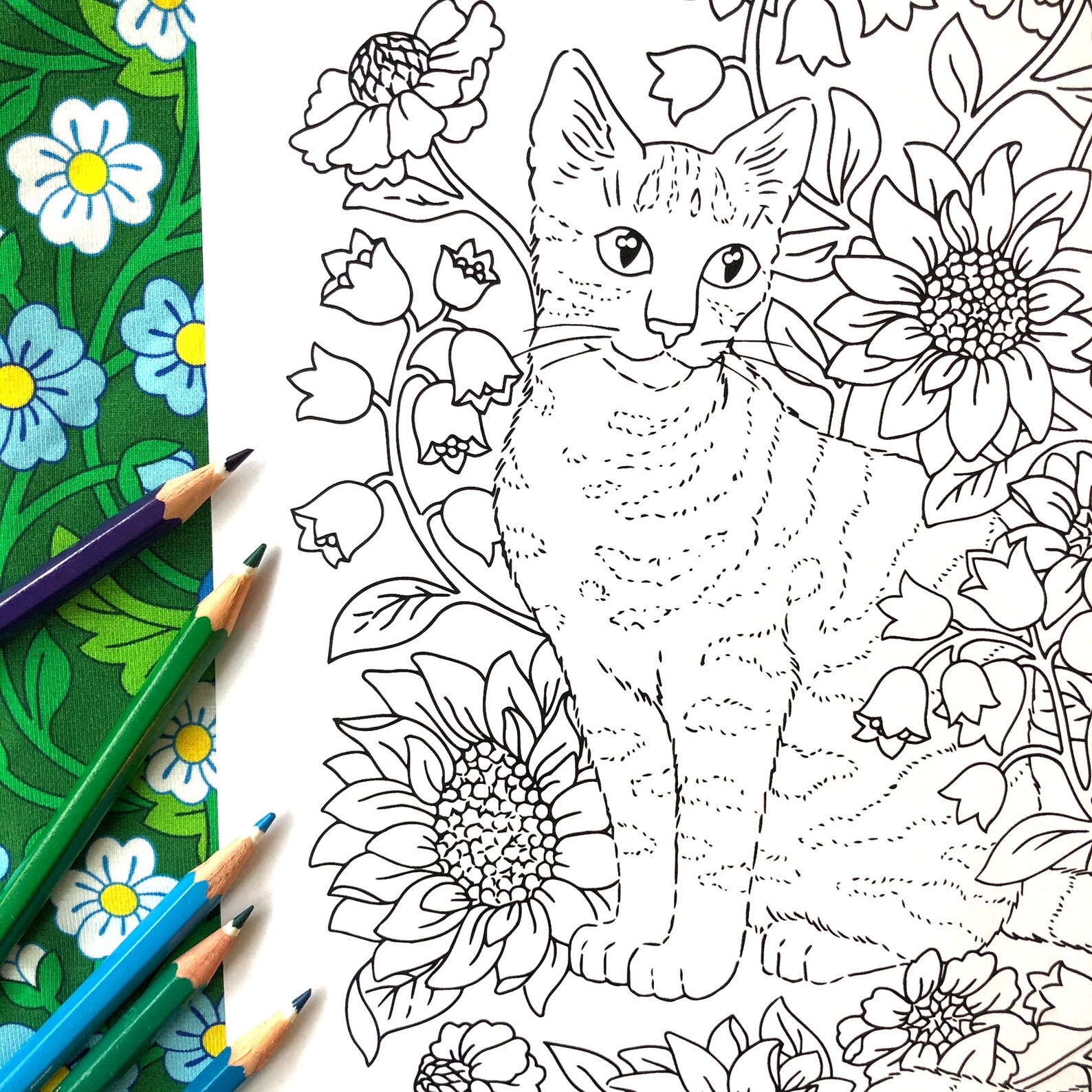 Serendipity PDF printable coloring page Instant Download