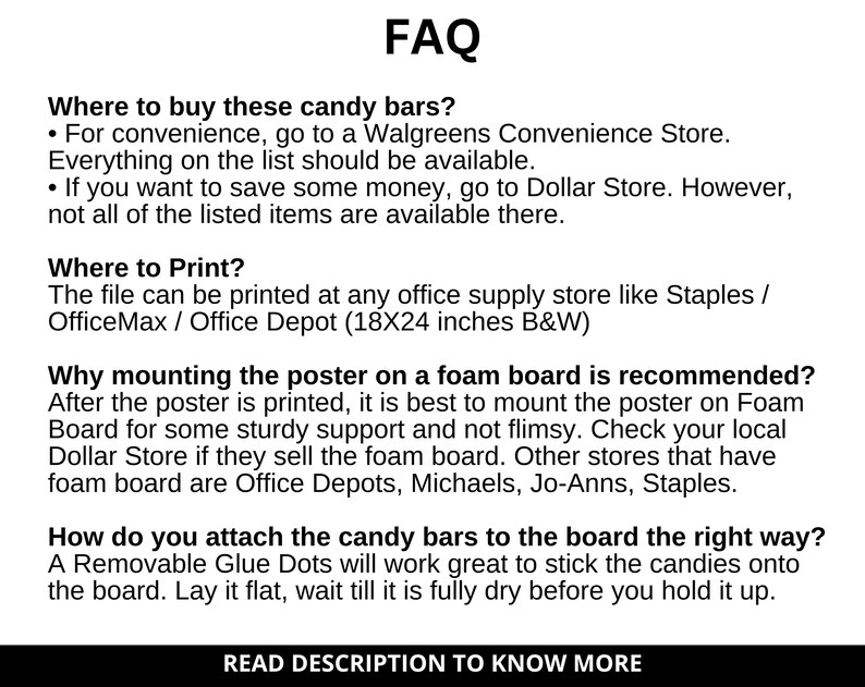 a white poster with a black and white text description
