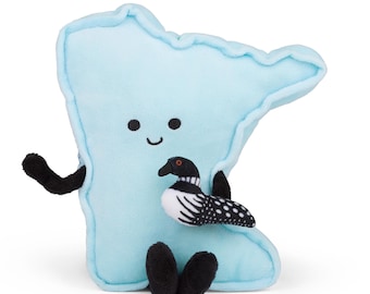 Peluche del estado de Minnesota: un pequeño colimbo, regalos de graduación, decoración de dormitorios, Día de la Madre, regalos únicos para ella / Minneapolis, diploma