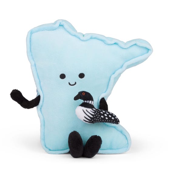 Minnesota State Plush —tiny Loon, Valentine's Day, Graduation Gifts, Mother's Day, Unique Gifts for Her | Minneapolis, St. Paul, Twin Cities