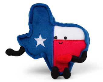 Texas State Plush with Yellow Rose —Graduation Gift,  Dorm Decor, Unique Gifts for Her | Dallas, Austin, Houston, San Antonio