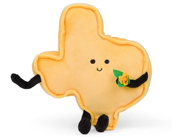 Texas State Plüschtier mit gelber Rose — Weihnachtsgeschenke, einzigartige Geschenke für Sie | Dallas, Austin, Houston, San Antonio
