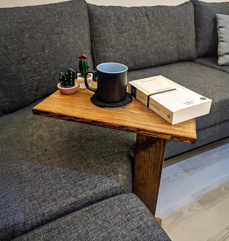 Wooden C Coffee Table for Sofa, Armchair Table, Wooden End Table, Sofa ...