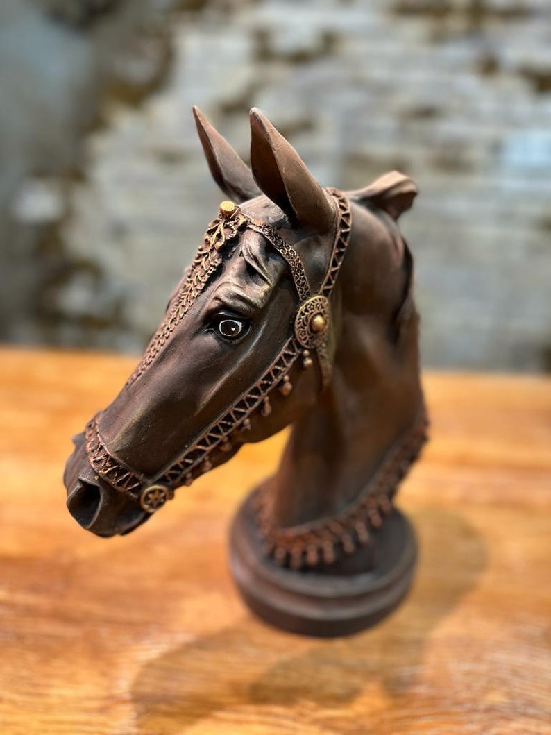 Horse Head Table Top Office Decor, Horse Sculpture Home Decor