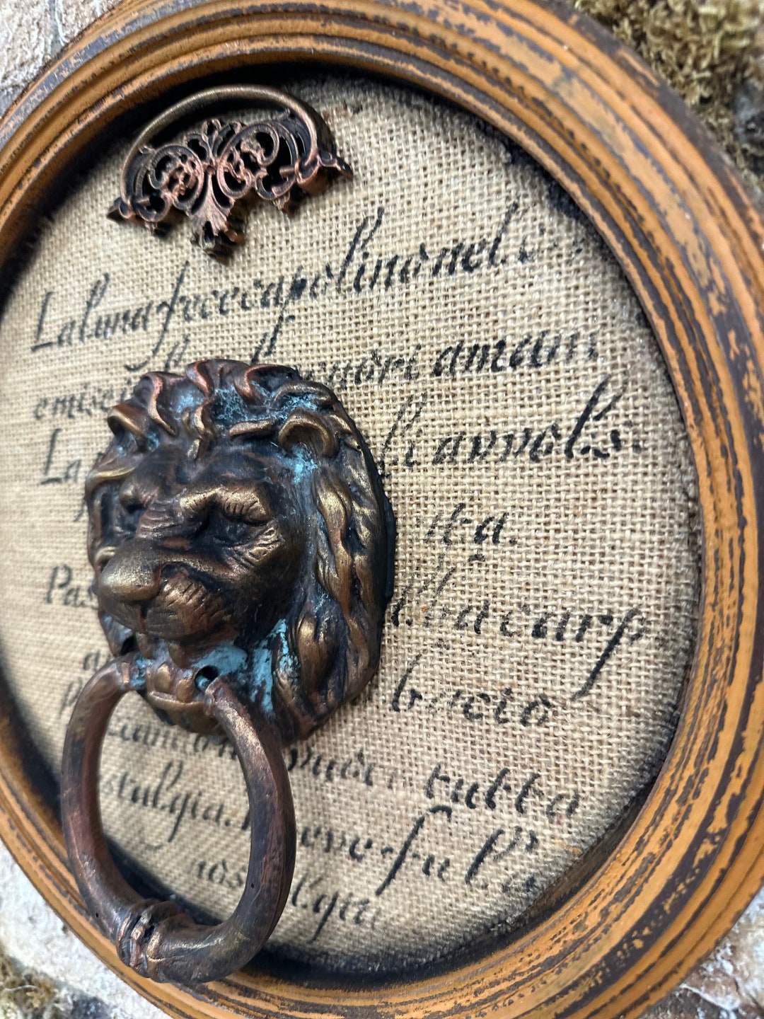 Lion Head Wall Art Lion Doorknob Art Vintage Lion Doorknob Etsy
