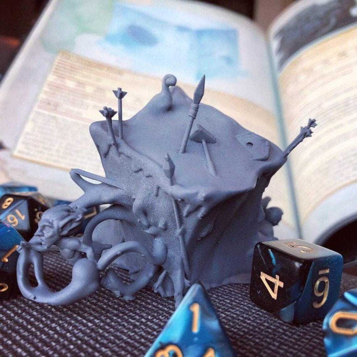 Gelatinous Cube Monsters Ooze Cub 3D printed tabletop Etsy