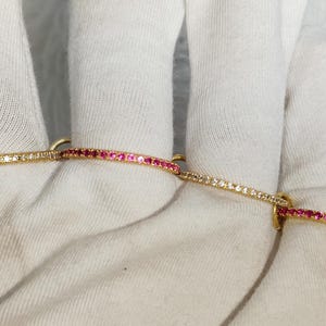 Anillo apilable entrelazado de plata con rubíes y diamantes, anillo minimalista de oro, regalo para el Día de la Madre. imagen 18
