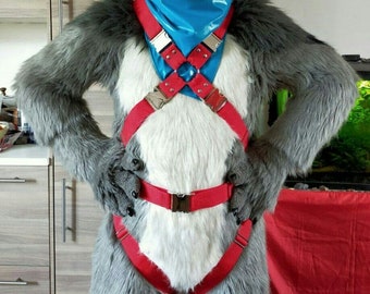 husky harness with crotch straps