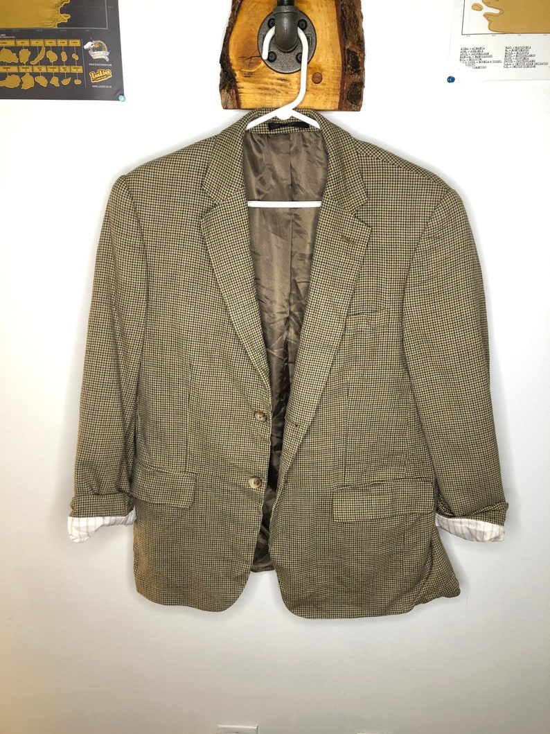 Vintage houndstooth wool blazer