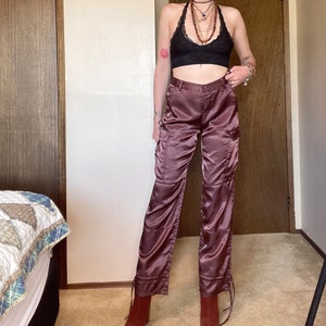metallic cargo pants