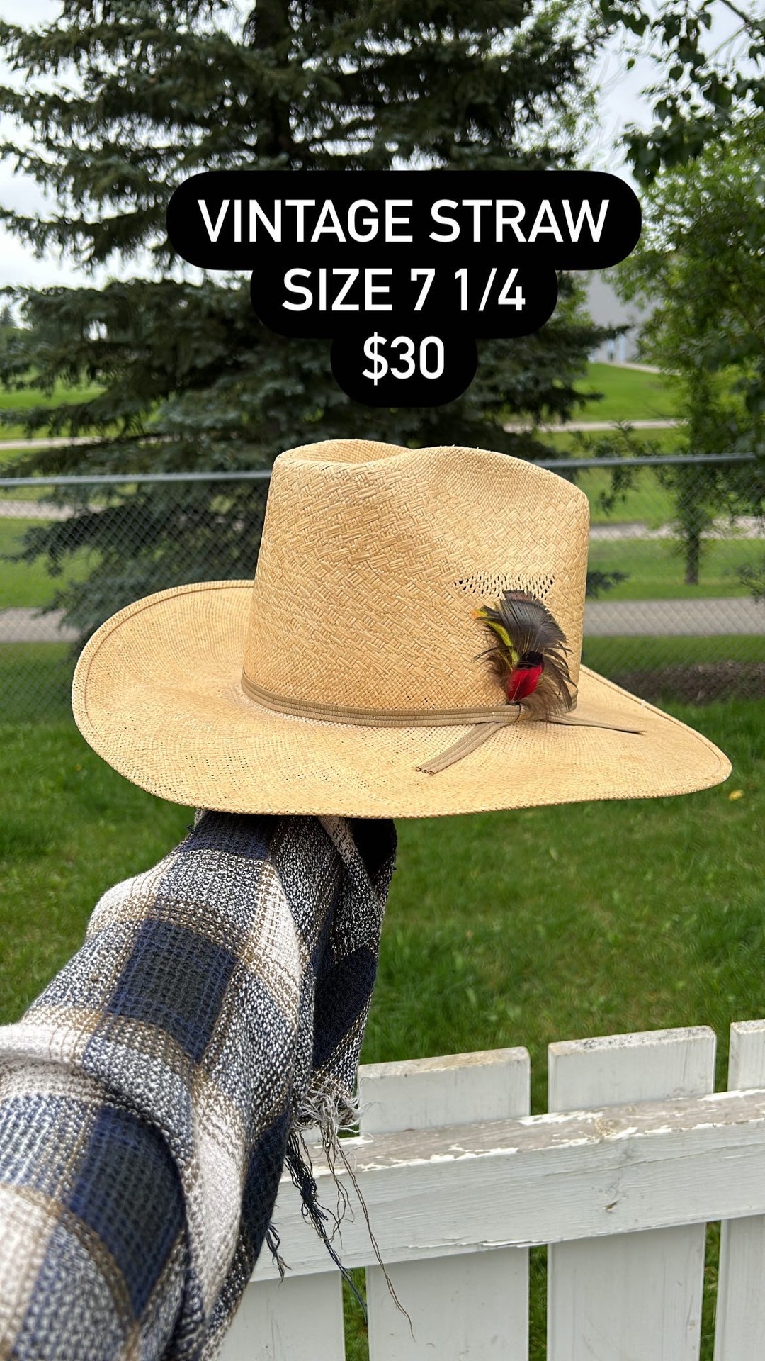 Vintage Straw Cowboy Hat Etsy
