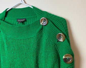 Topshop green cheap sweater