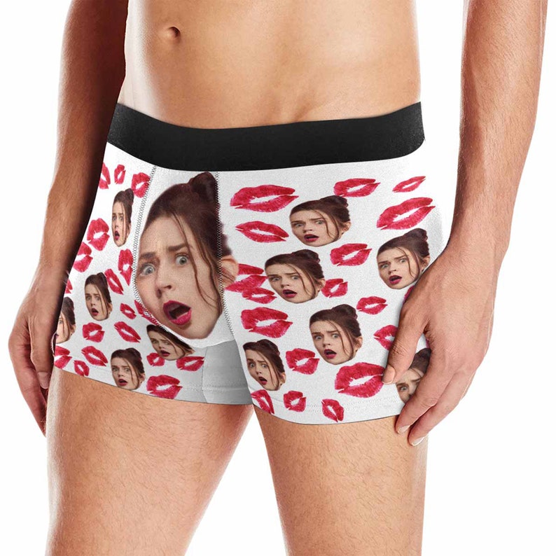 Personalized Underwear Face Red Lips Boxers Custom Photo Etsy Personalized Underwear Face Red Lips Boxers Custom Photo Etsy