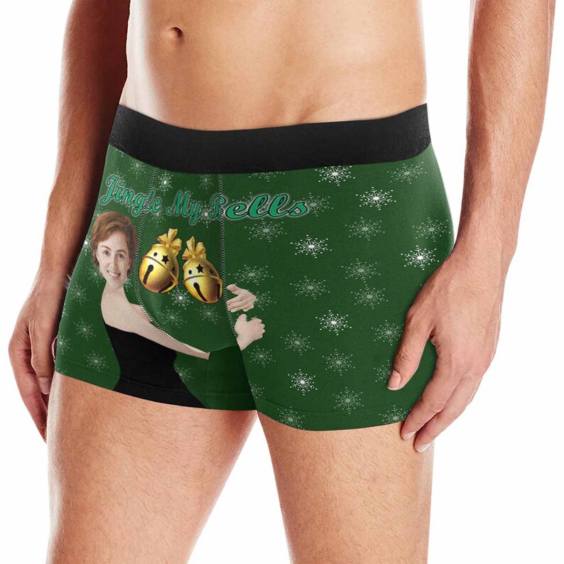 Personalized Face Jingle Bell Christmas Men's Boxer Briefs Etsy