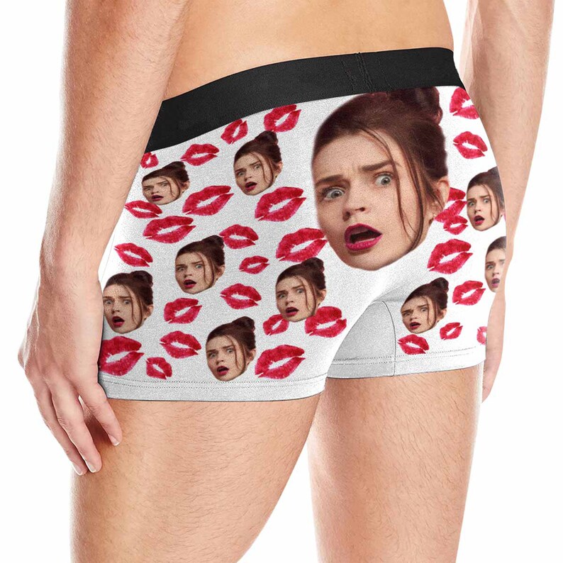 Personalized Underwear Face Red Lips Boxers Custom Photo Etsy Personalized Underwear Face Red Lips Boxers Custom Photo Etsy