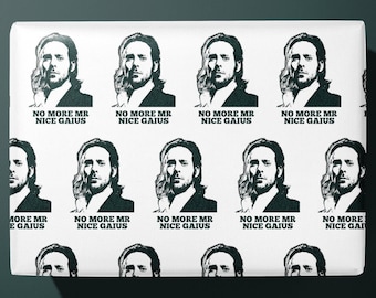 Battlestar Galactica Wrapping Paper - Gaius Baltar - Gift Wrap - Hand Made - Birthday