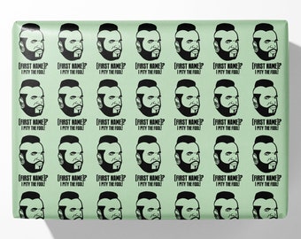 Personalised Mr T Wrapping Paper - Hand Illustrated