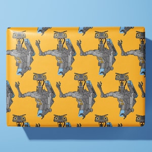 Short Circuit Johnny 5 - Wrapping Paper / Gift Wrap - Hand Illustrated
