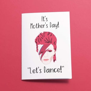 David Bowie Mother's Day Card - Illustré à la main - Matériaux recyclés - ECO