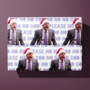 Carta da regalo natalizia Michael Scott - The Office - Illustrata a mano