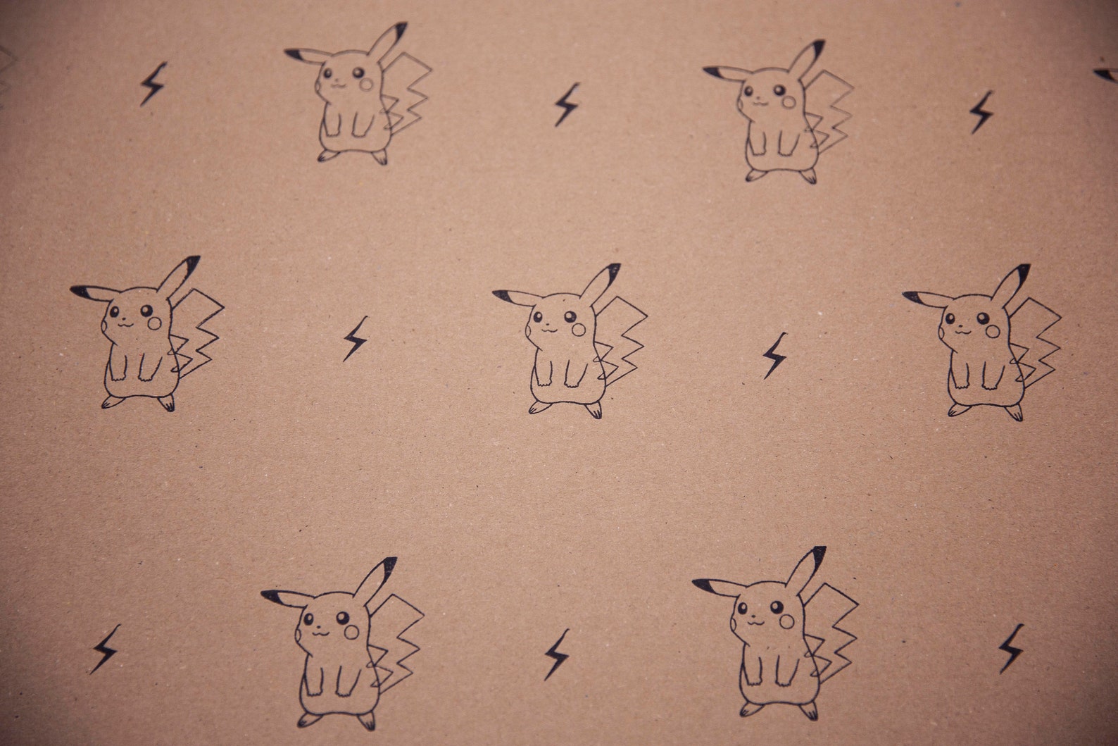Pokemon Wrapping Paper Pikachu Hand Printed One Sheet | Etsy