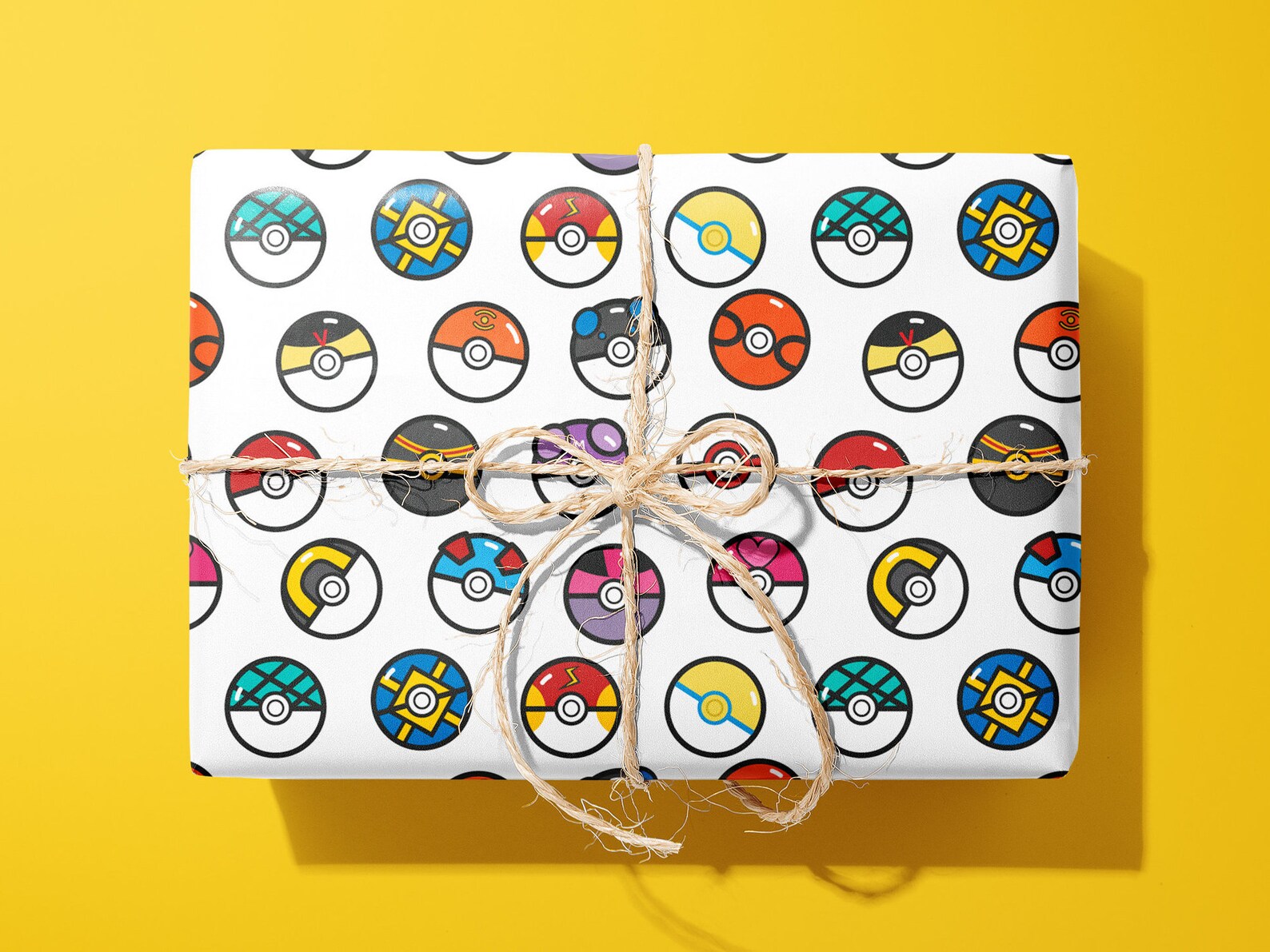 Pokemon Wrapping Paper Pokeball Hand Made Pikachu | Etsy