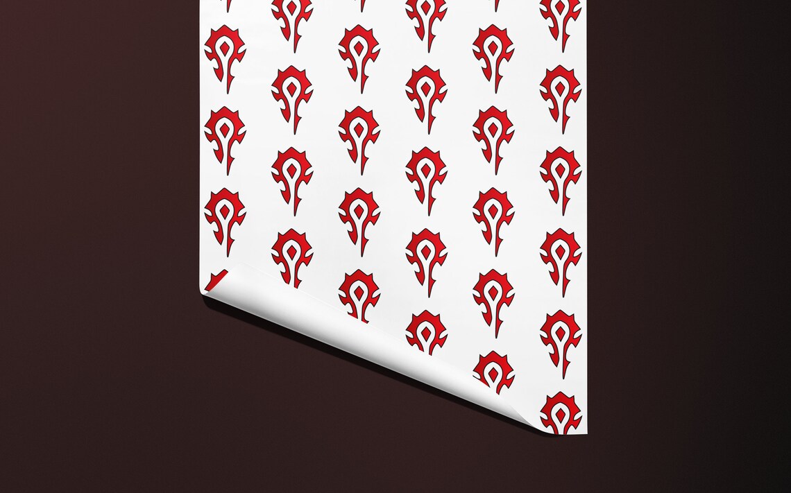 World of Warcraft Wrapping Paper For The Horde Hand Made Etsy
