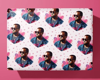 Kanye West Wrapping Paper | Gift Wrap - Hand Illustrated