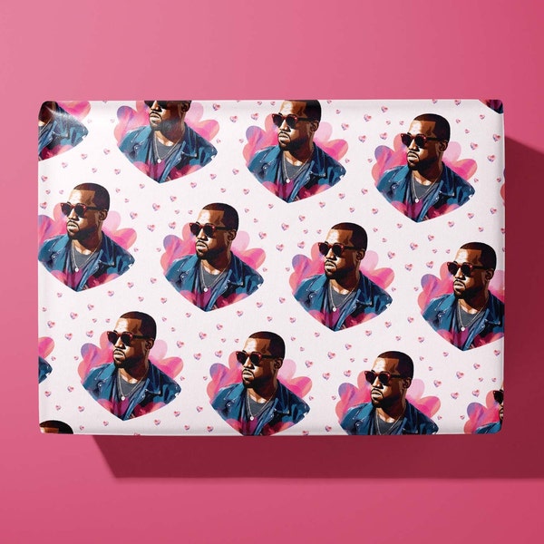 Kanye West Wrapping Paper | Gift Wrap - Hand Illustrated