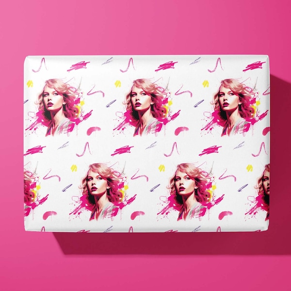 Taylor Swift Inspired Wrapping Paper - Water colour style