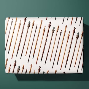 Papier cadeau baguette magique sorcier | Papier cadeau - Illustrations dessinées à la main