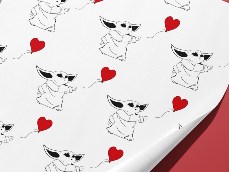 Baby Yoda / Grogu Wrapping Paper Mandalorian Gift Wrap Etsy UK