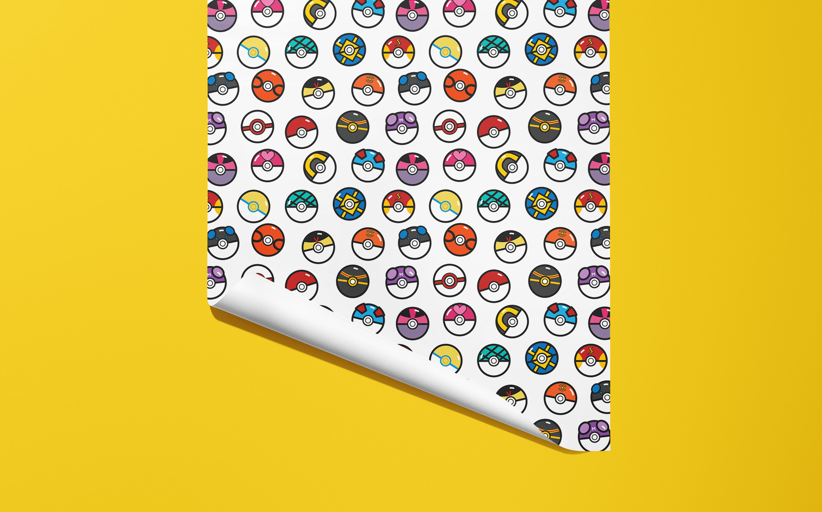 Pokemon Wrapping Paper Pokeball Hand Made Pikachu Etsy